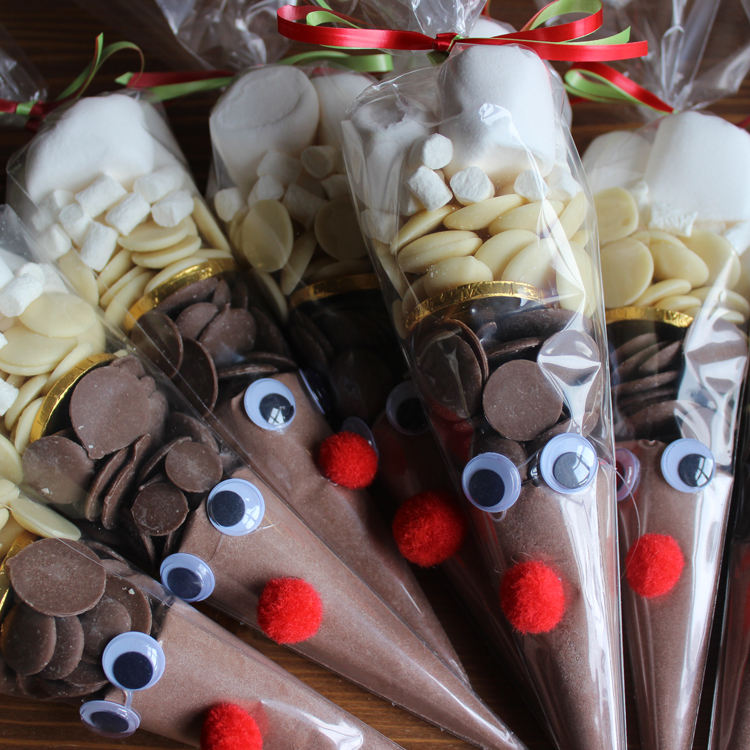Reindeer Hot Chocolate Cones